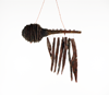 Obsidian Wind Chimes with seed pods